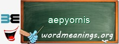 WordMeaning blackboard for aepyornis